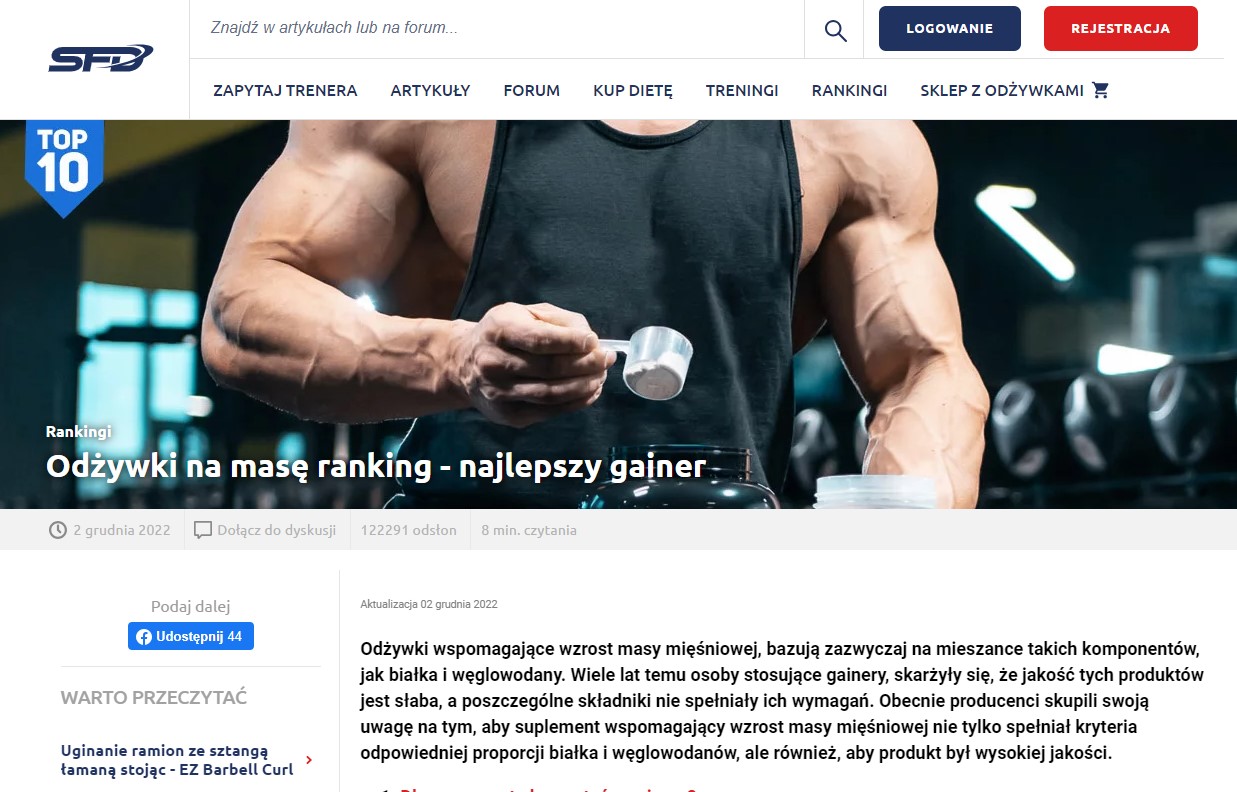 Odżywka na masę - jaki gainer wybrać? Czym kierować się przy wyborze?