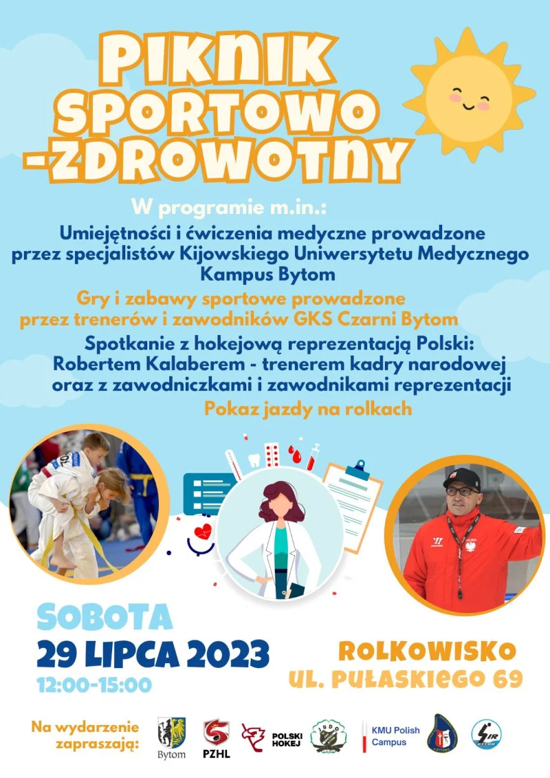 Sporo atrakcji na Pikniku Sportowo-Zdrowotnym. Impreza 29 lipca na rolkowisku