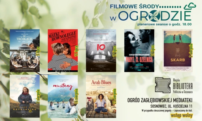 Filmowe środy w ogrodzie sosnowieckiej Mediateki. Sprawdź repertuar!