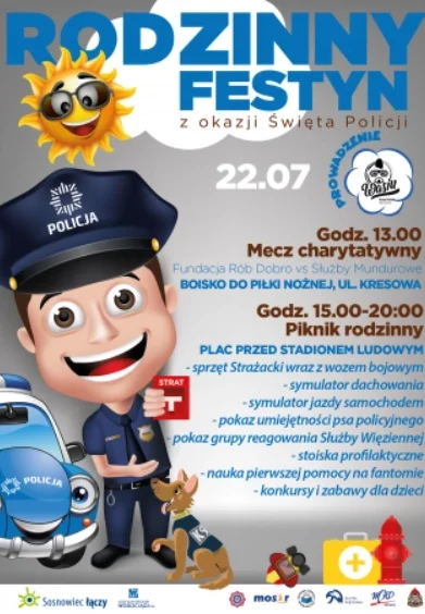 Rodzinny Festyn z okazji Święta Policji w Sosnowcu. Zobacz program!