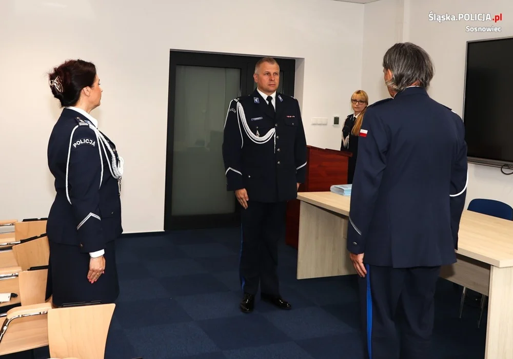Spotkanie z pracownikami Korpusu Służby Cywilnej w sosnowieckiej Komendzie