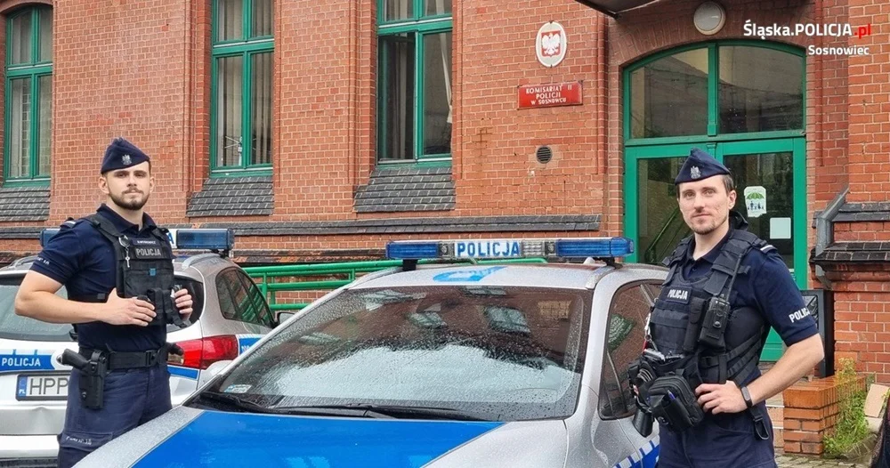Dzięki wspólnym działaniom policjantów i medyków uratowano mężczyznę w Sosnowcu