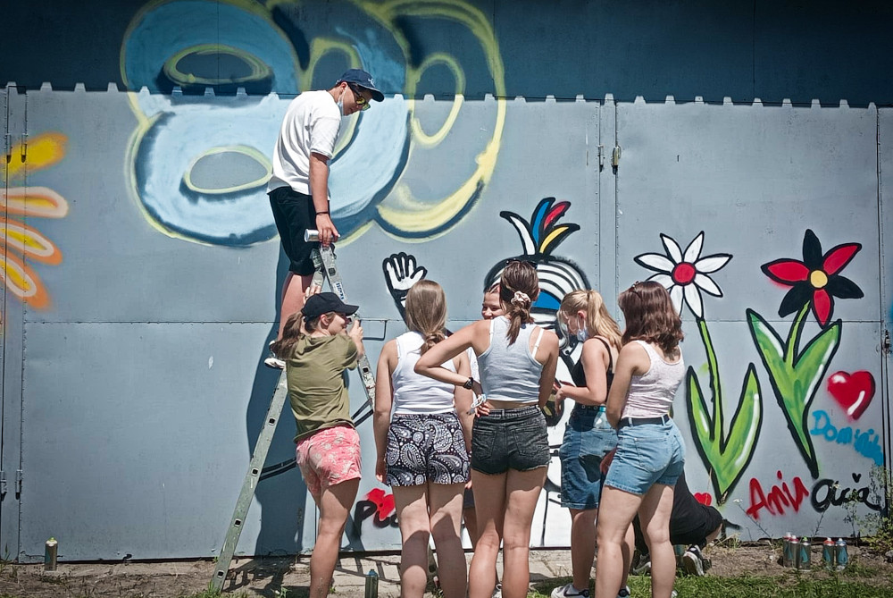 "Graffiti challenge - współpraca popłaca", czyli polsko-niemiecki obóz młodzieżowy