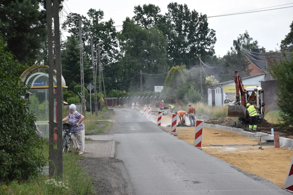 Trwa przebudowa Rybnickiej w Gostyni