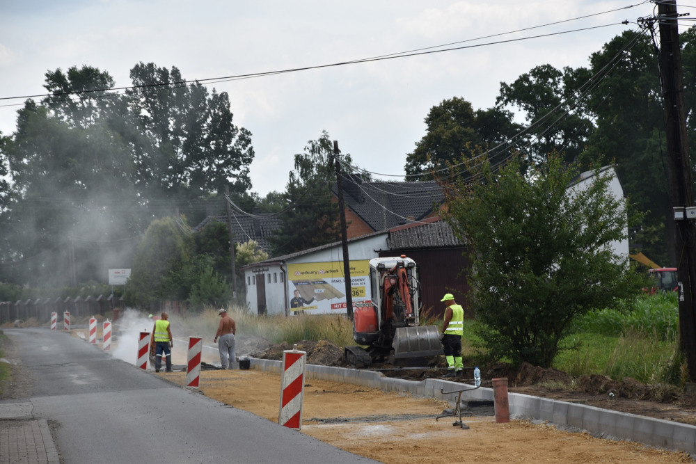 Trwa przebudowa Rybnickiej w Gostyni