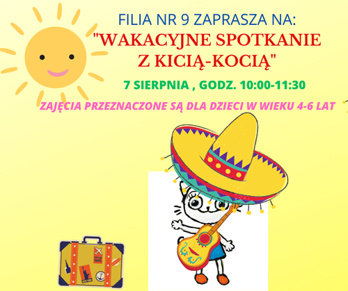 "Wakacyjne spotkanie z Kicią-Kocią" w chorzowskiej bibliotece