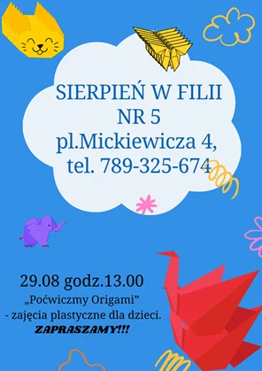 Zajęcia plastyczne dla dzieci w filii nr 5 chorzowskiej biblioteki