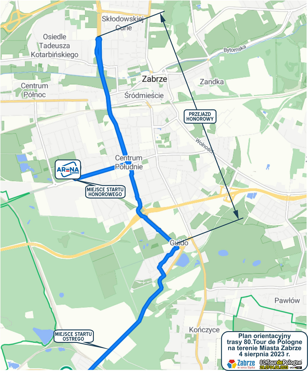 Zmiana organizacji ruchu na czas 80. Tour de Pologne