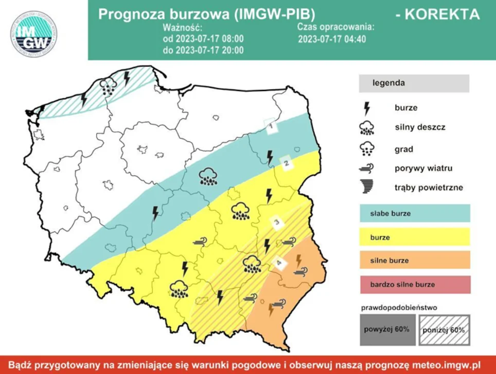 Gwałtowne burze przechodzą przez województwo śląskie