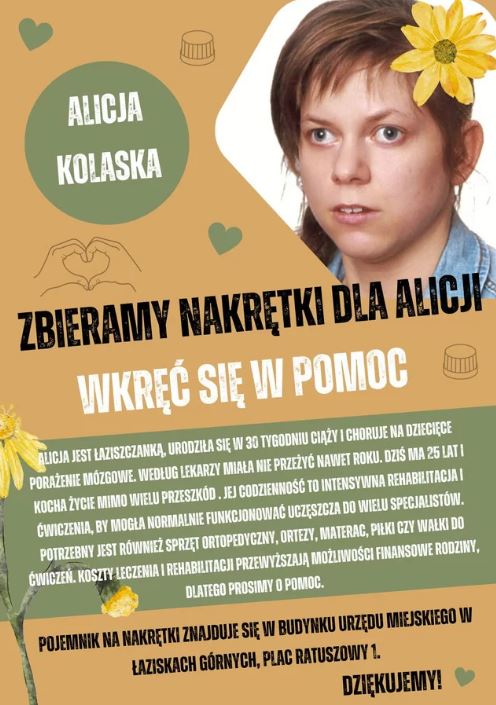 Wkręć się w pomoc: zbieramy nakrętki dla Alicji