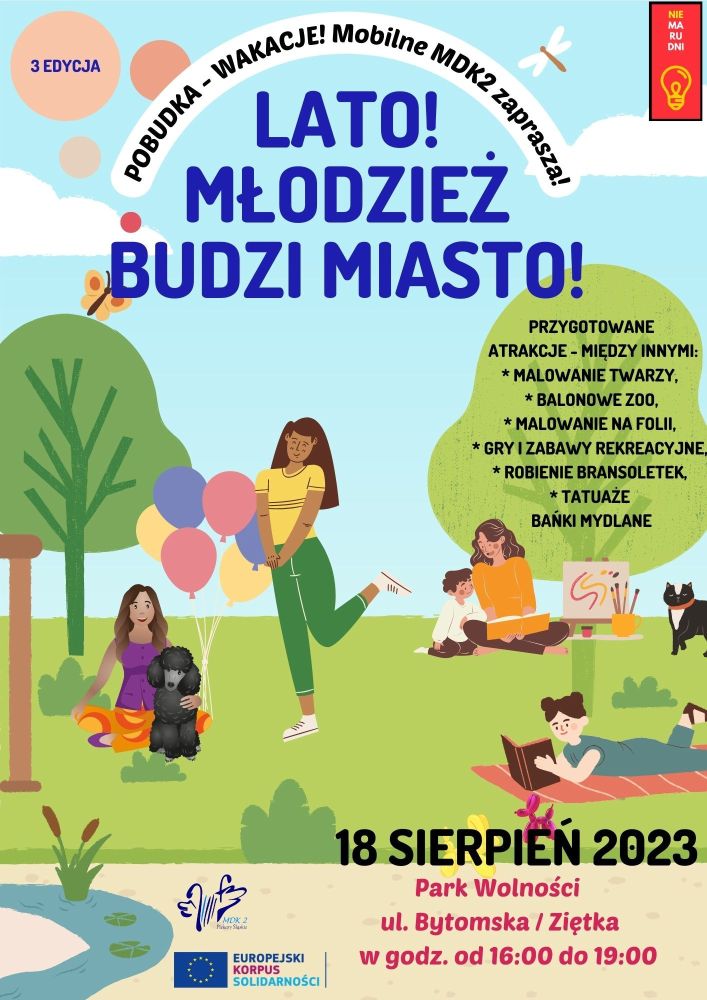 Wakacyjny mobilny piknik pod hasłem: “Lato! Młodzież budzi miasto!”