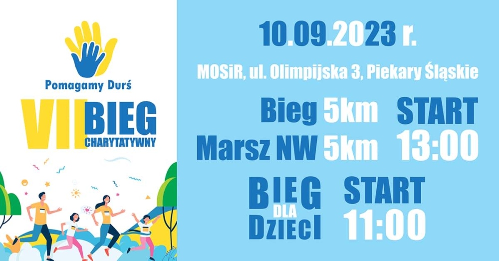 Weź udział w charytatywnym biegu: to już VII edycja “Pomagamy Durś”