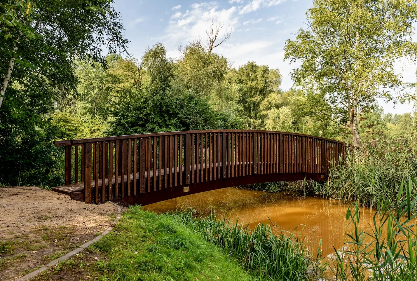 Bytom: Drewniany mostek i pomost w Parku Mickiewicza wyremontowan