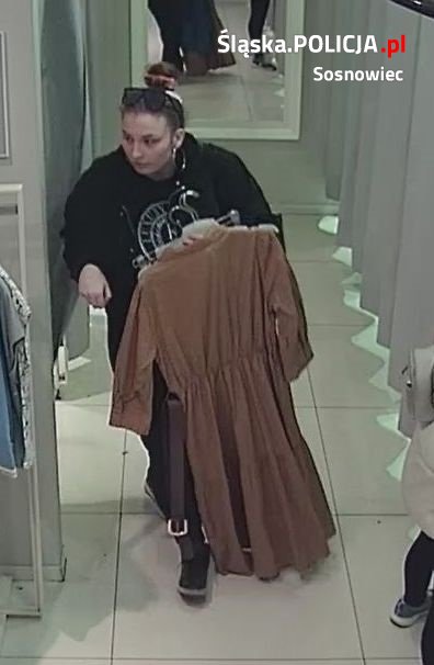 Kobieta podejrzewana o kradzież ubrań w Sosnowcu. Poznajesz ją?