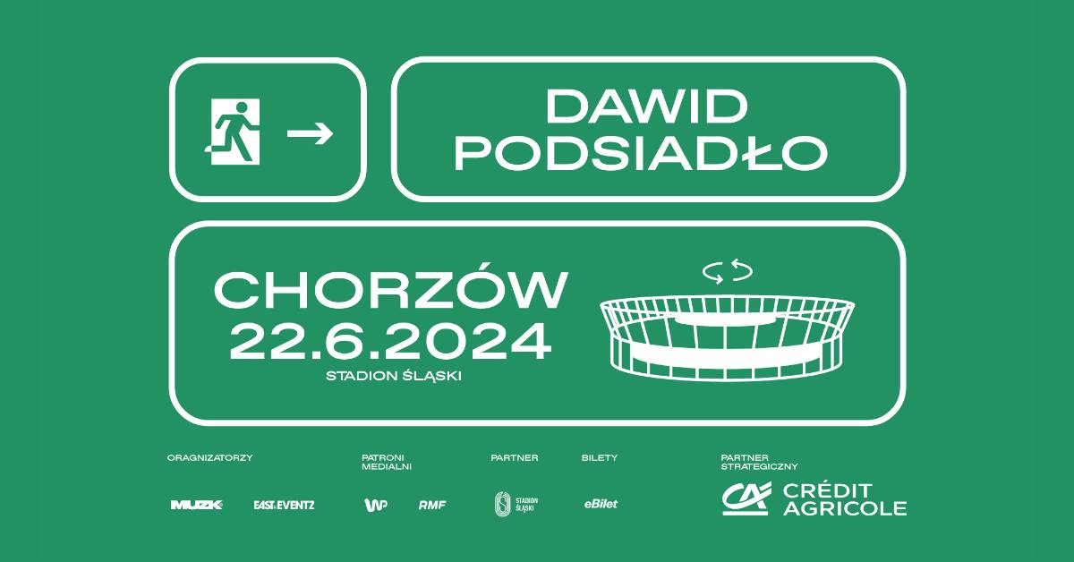 22 czerwca 2024 roku Dawid Podsiadło ponownie wystąpi na Stadionie Śląskim!
