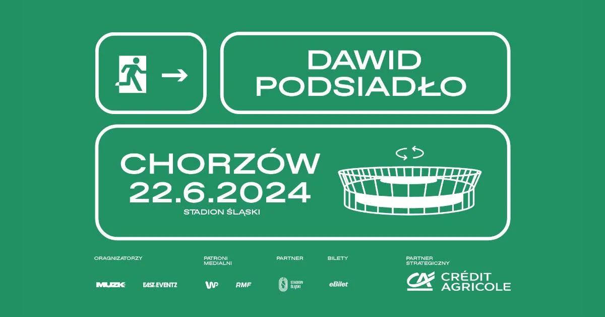 22 czerwca 2024 roku Dawid Podsiadło ponownie wystąpi na Stadionie Śląskim!