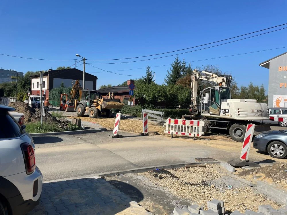 Utrudnienia na ul. Miodowej w Halembie