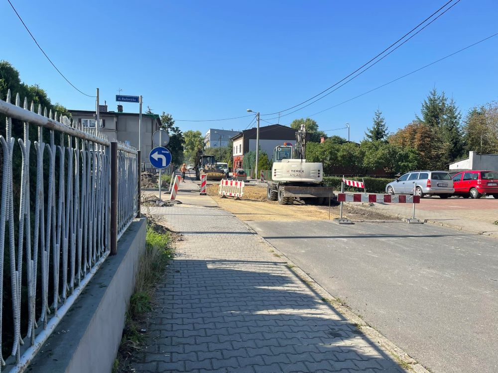 Utrudnienia na ul. Miodowej w Halembie