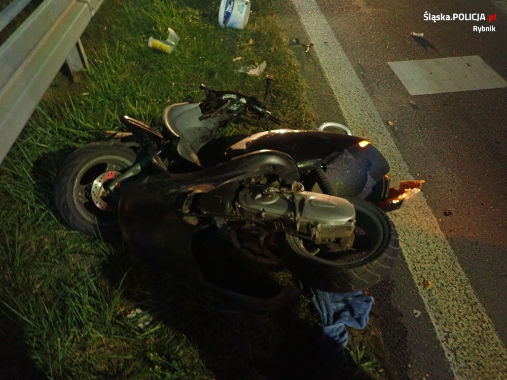 Pijany motorowerzysta spowodował kolizję w Rybniku. 70-latek miał 2 promile alkoholu!