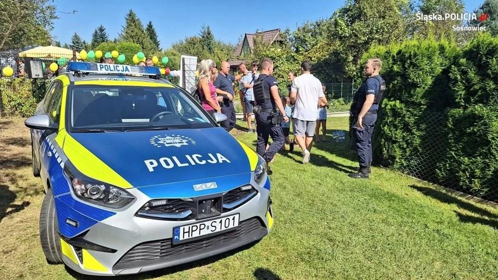 Sosnowieccy dzielnicowi pojawili się na pikniku w Rodzinnych Ogródkach Działkowych