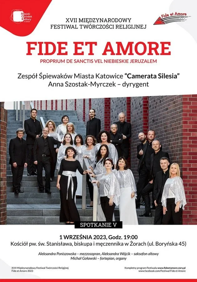 Przed nami dwa koncerty w Żorach w ramach Festiwalu Twórczości Religijnej Fide et Amore
