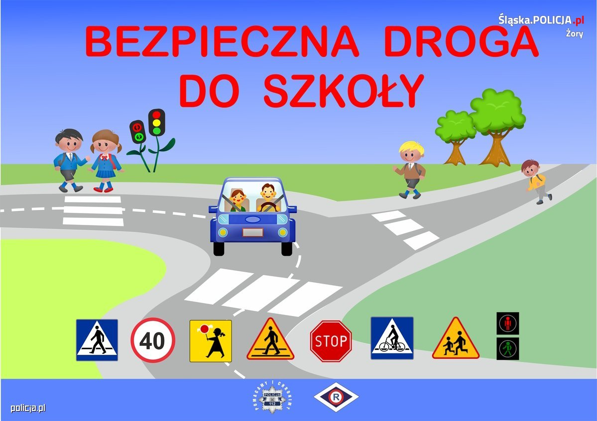 Policjanci dbają, aby droga do szkoły była bezpieczna