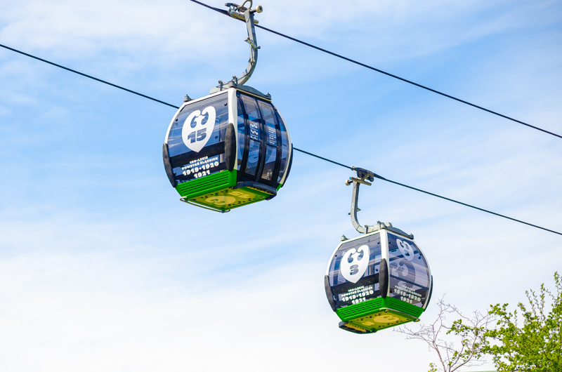 Chorzów: Jedna z atrakcji Parku Śląskiego - Kolej Linowa Elka nieczynna do odwołania