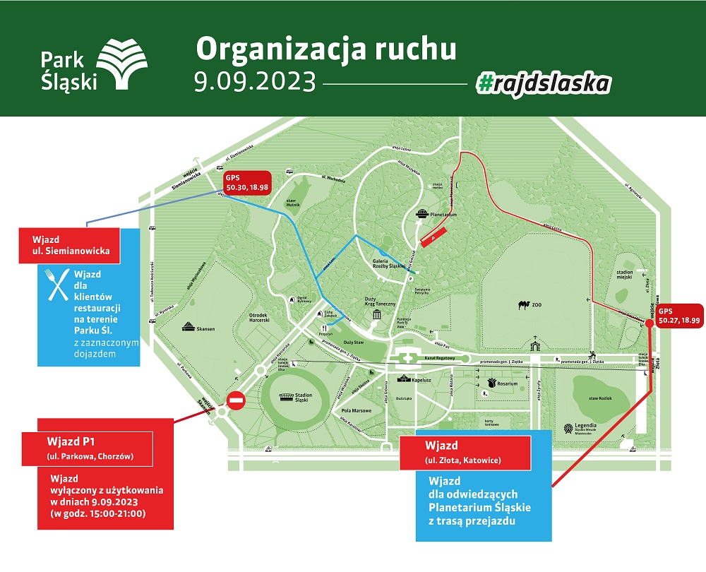 Rajd Śląska 2023 - utrudnienia w ruchu (9 września)