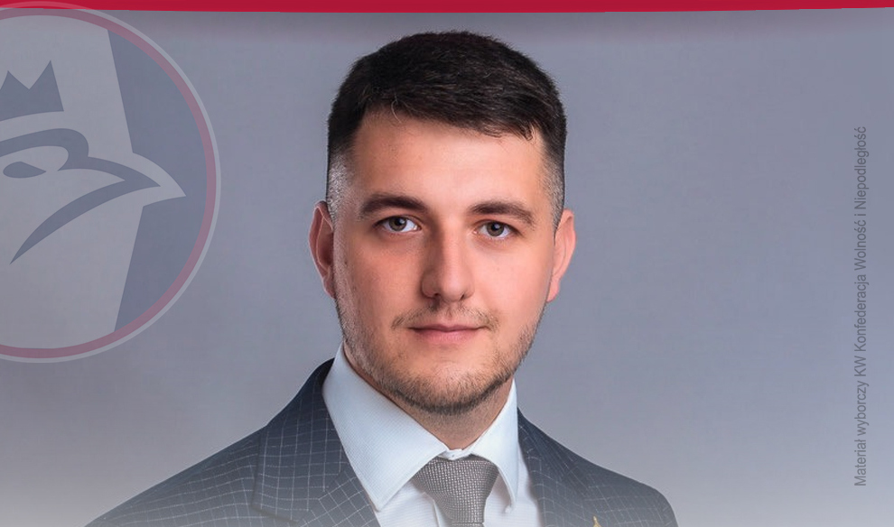 Radny Dawid Malcherek reprezentujący Konfederację powalczy o miejsce w sejmowej ławie