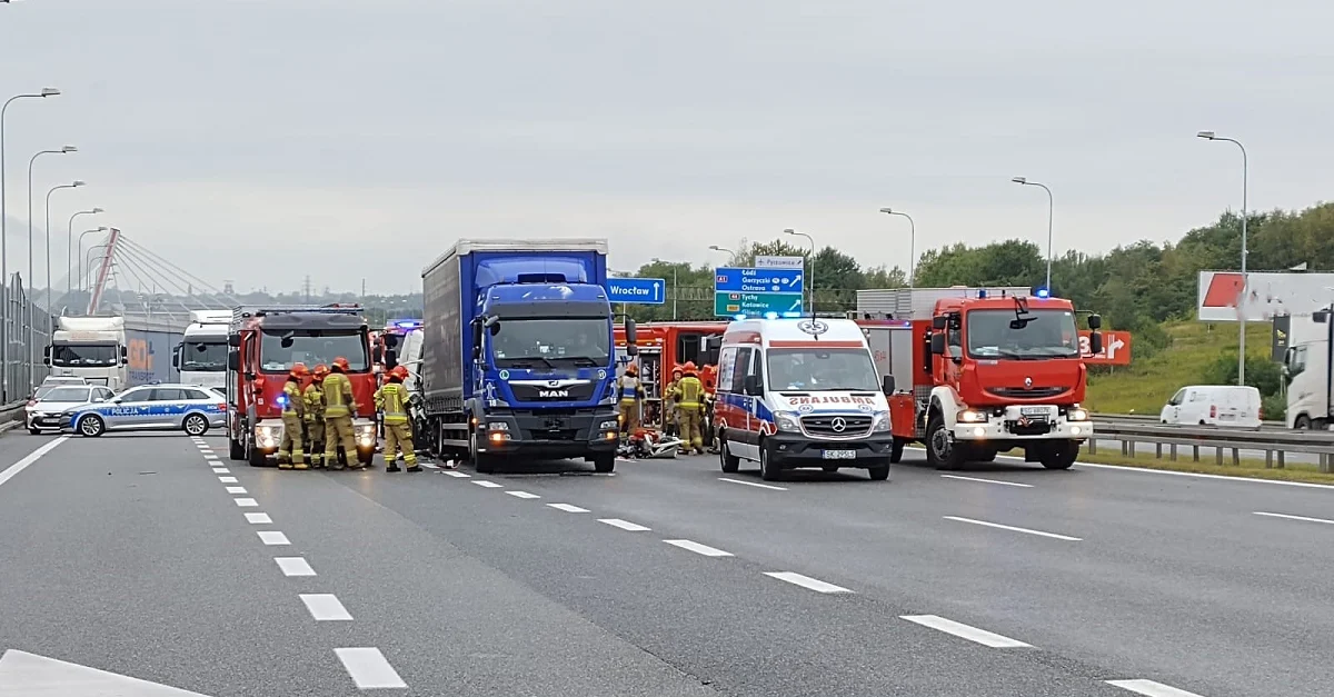 Śmiertelny wypadek na autostradzie A4. Droga w kierunku Katowic była zablokowana!