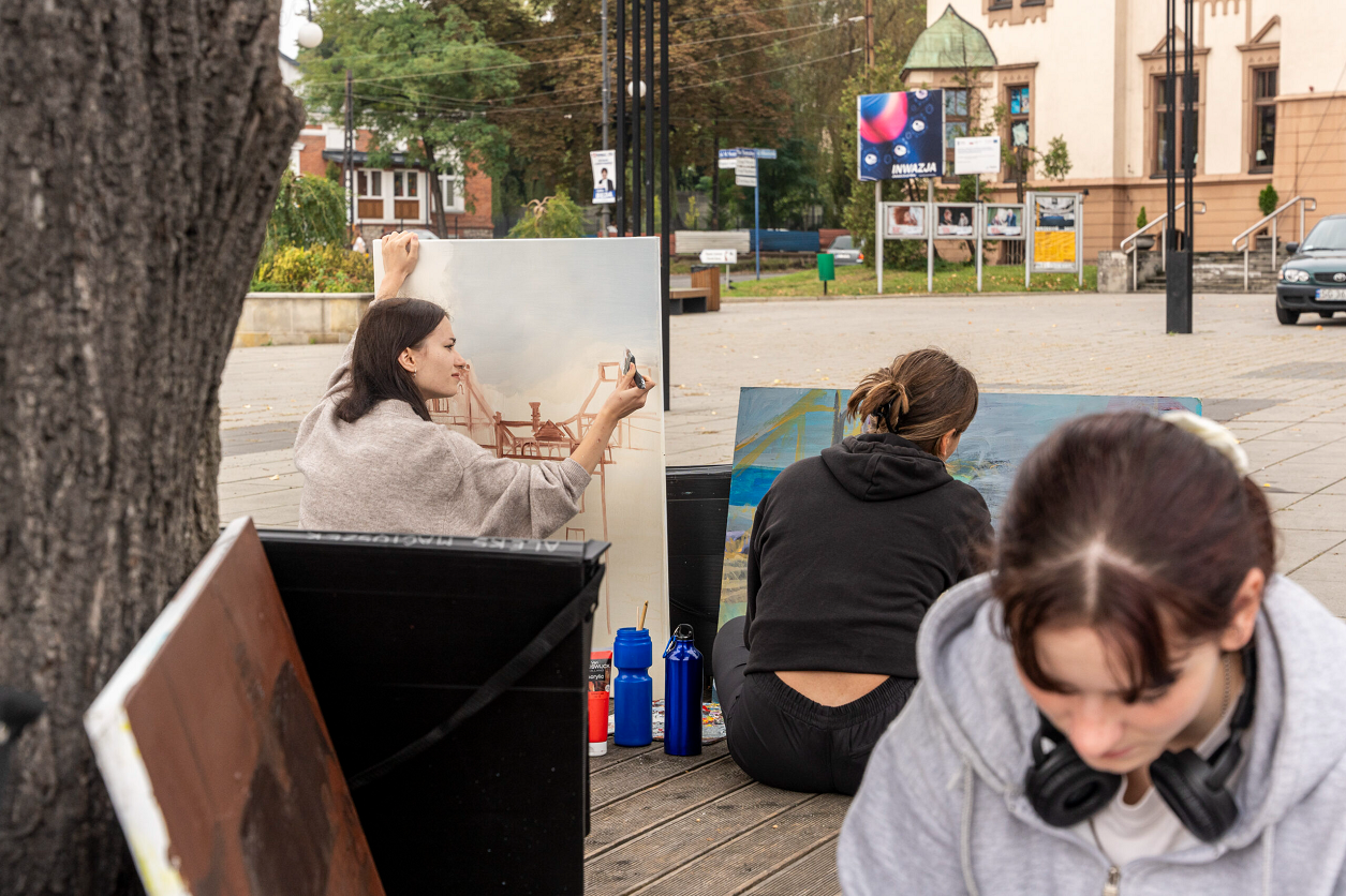 Plener malarski zabrzańskiej Szkoły Plastycznej