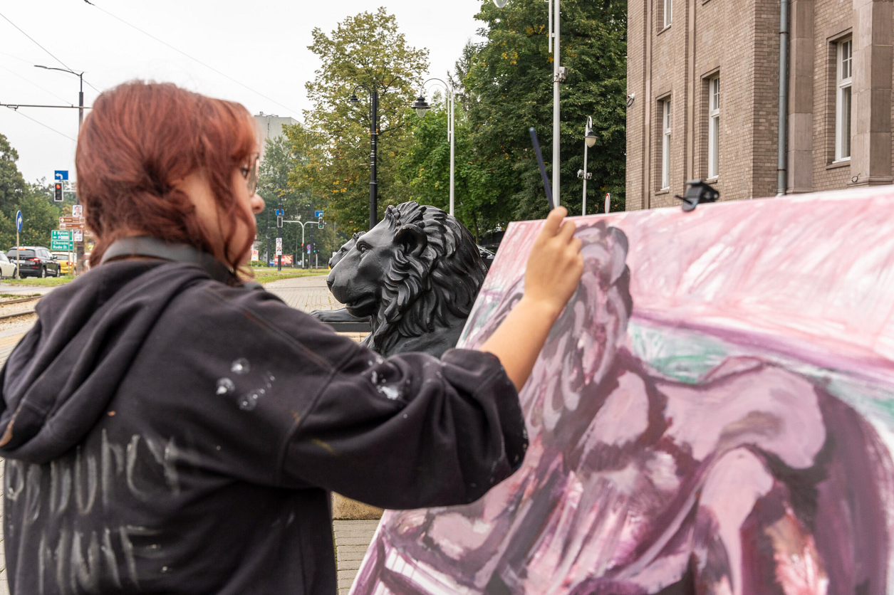 Plener malarski zabrzańskiej Szkoły Plastycznej