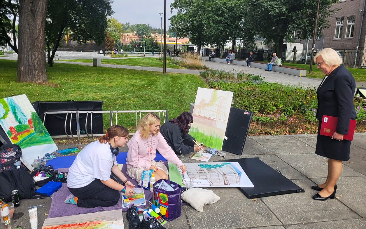 Plener malarski zabrzańskiej Szkoły Plastycznej