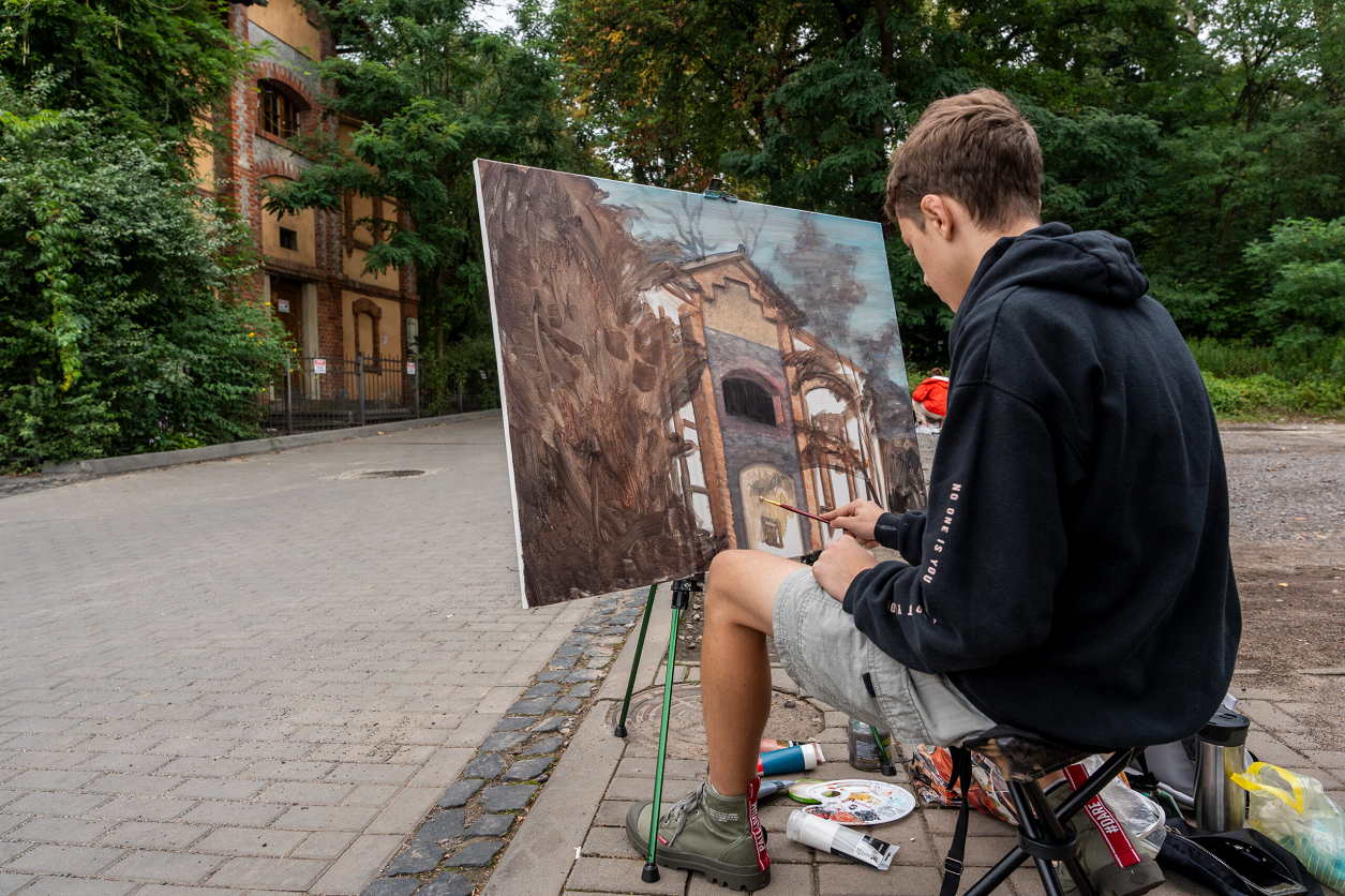 Plener malarski zabrzańskiej Szkoły Plastycznej