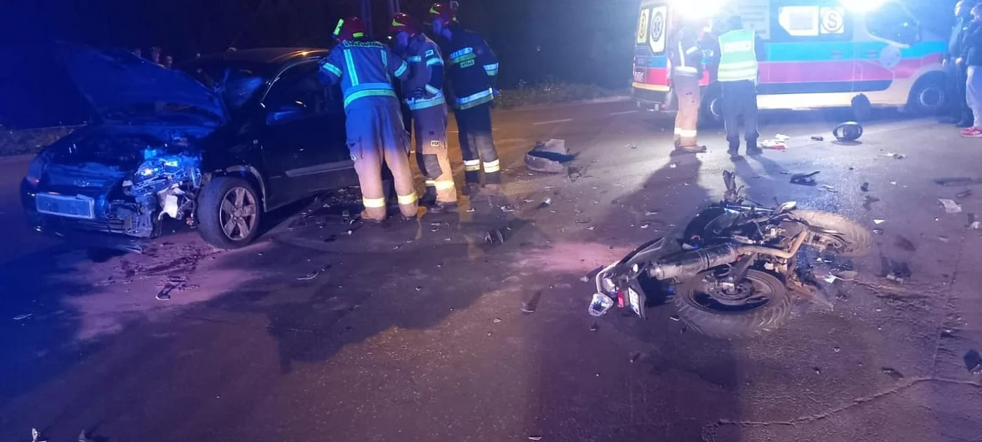 Ruda Śląska: Zderzenie samochodu osobowego i motocykla w Halembie