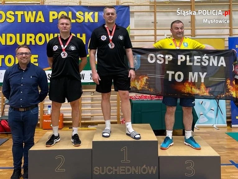 Mysłowicki dzielnicowy Mistrzem Polski Służb Mundurowych w Badmintonie!