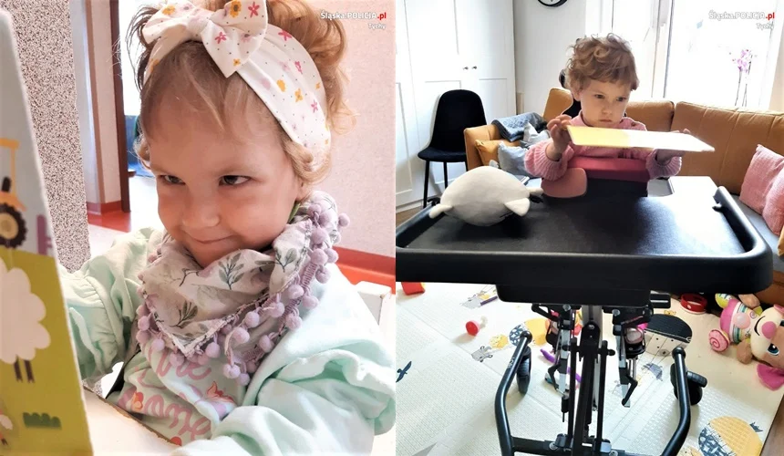 Pomóżmy Zuzi. Córka tyskiego policjanta posiada ciężką wadę serca