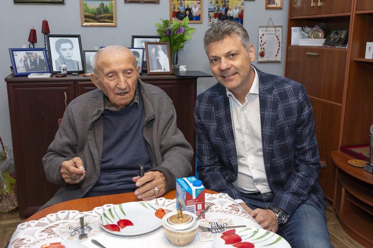 Prezydent z życzeniami u legendy Polonii Bytom