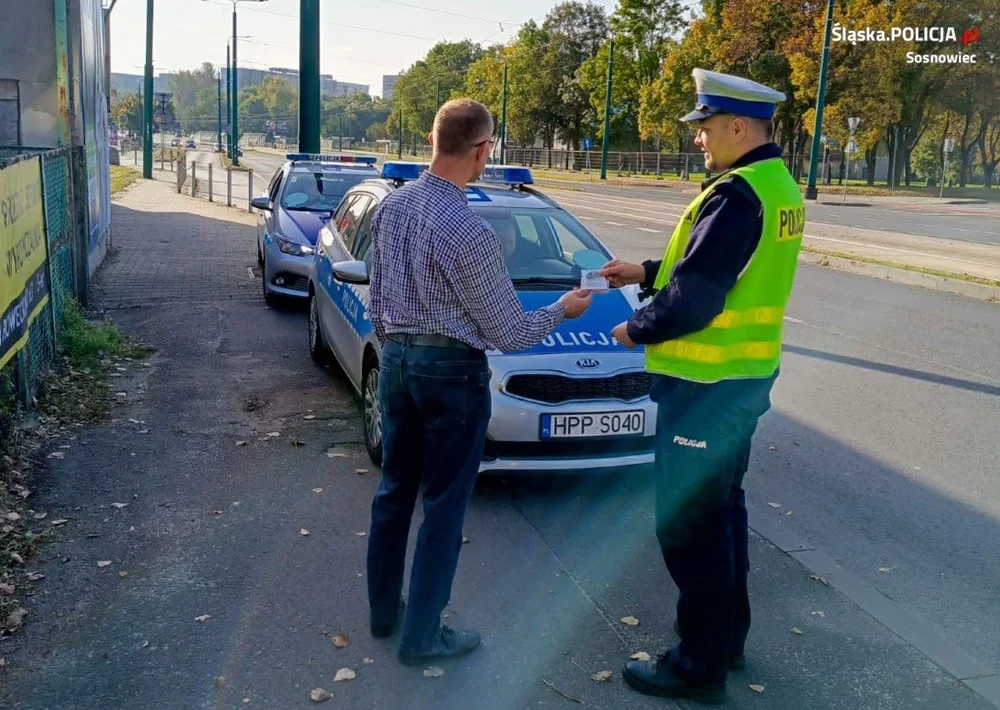 "Świeć przykładem - noś odblaski" w Sosnowcu. Działania profilaktyczno-informacyjne