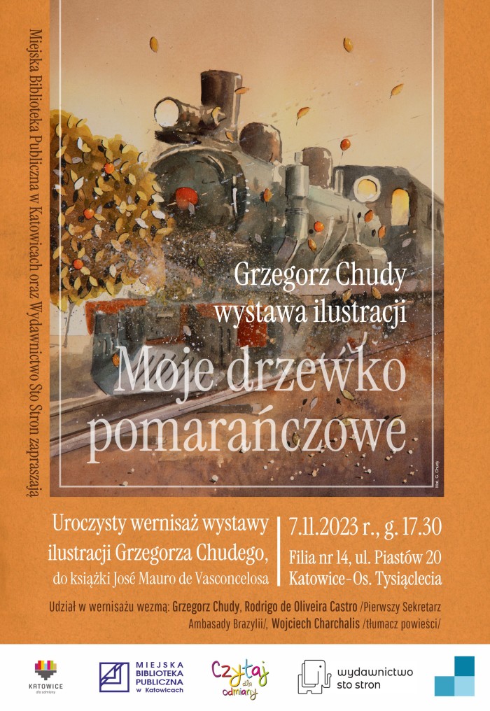 "Moje drzewko pomarańczowe". Wernisaż wystawy obrazów Grzegorza Chudego w Katowicach