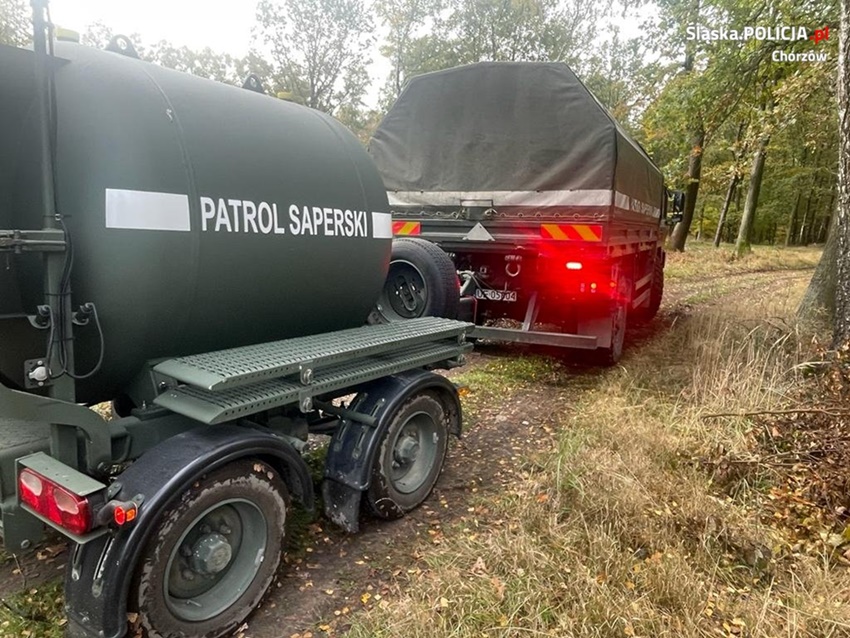 Niebezpieczne znalezisko z II wojny światowej w chorzowskim lesie. Zabezpieczono pocisk!