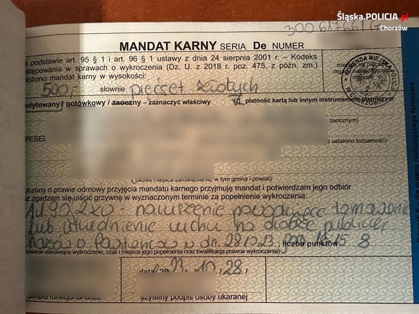 Zablokowała ulicę Powstańców "bo nie było gdzie stanąć". 21-latka została ukarana mandatem