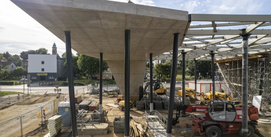 Kolejny etap prac przy budowie centrum przesiadkowego w Rokitnicy