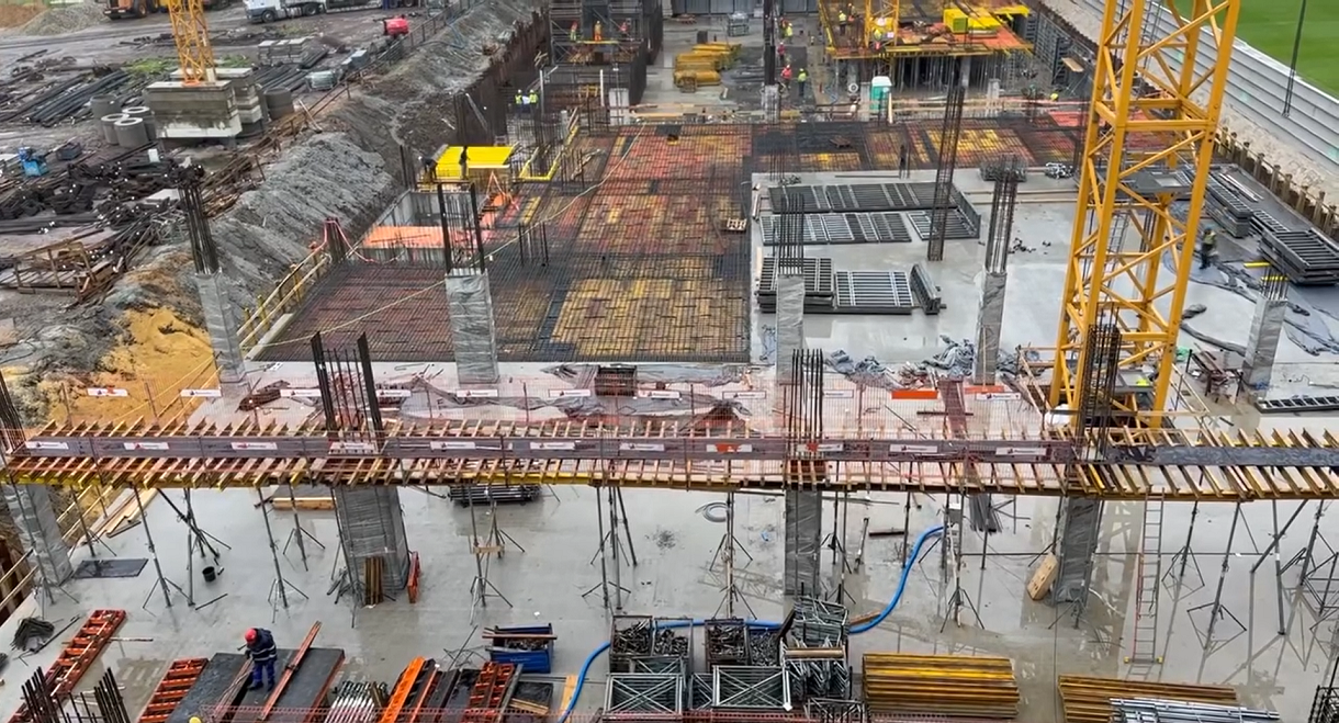 Trwa budowa czwartej trybuny Areny Zabrze. Najnowsze informacje z placu budowy