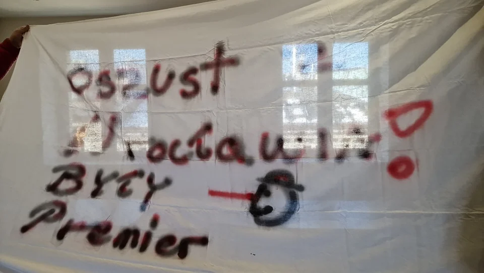 Związkowcy WZZ "Sierpień 80" odwiedzili biuro poselskie Mateusza Morawieckiego!