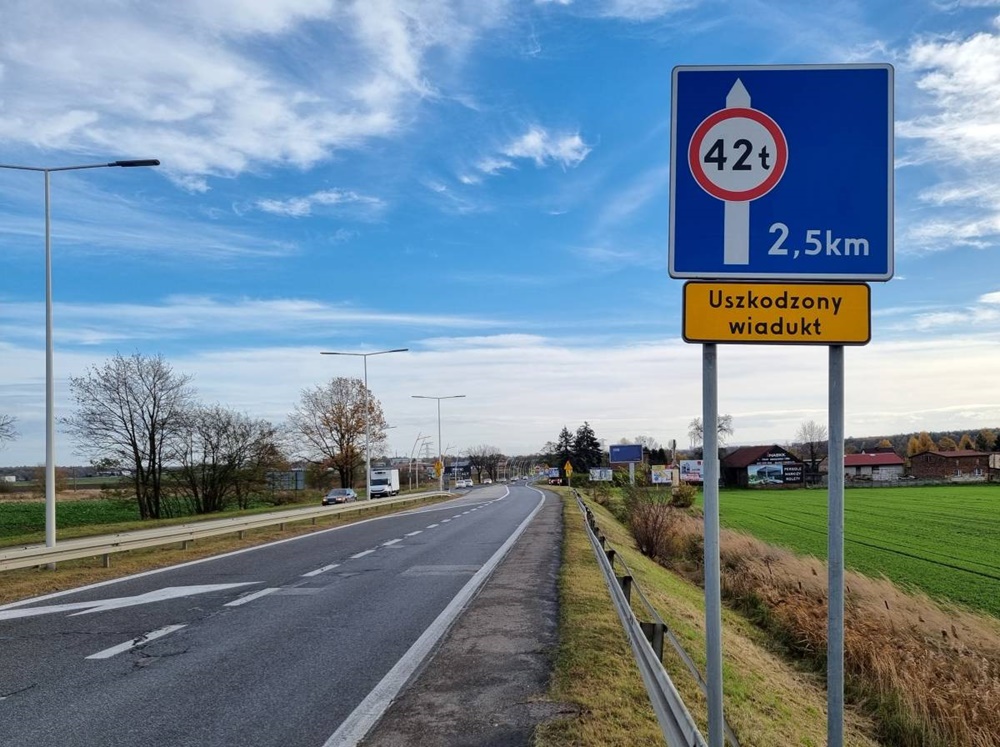 Przebudowa wiaduktów na DK 44. Ważne informacje dla kierowców samochodów ciężarowych