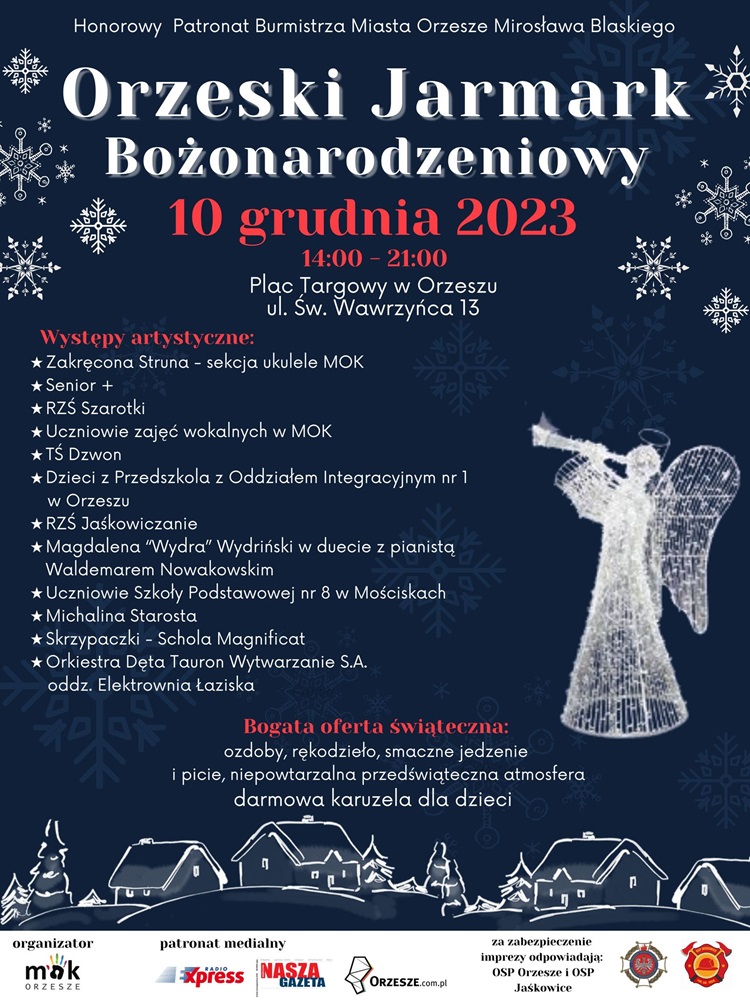 Orzeski Jarmark Bożonarodzeniowy już w niedzielę!