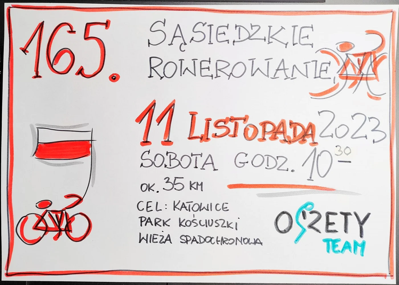 O'Rety Team zaprasza na Sąsiedzkie Rowerowanie - Niepodległościowe!