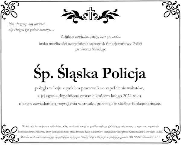 Nekrolog Śląskiej Policji - czy coś się zmieni?