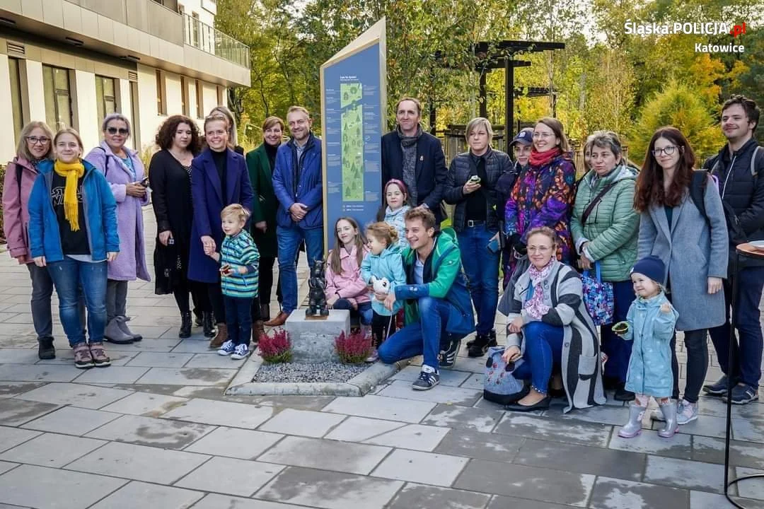 Katowicka policjantka wzięła udział w odsłonięciu Beboka Francika
